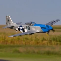 E-Flite P-51D Mustang 1.2m BNF Basic, With AS3X & SAFE Select
