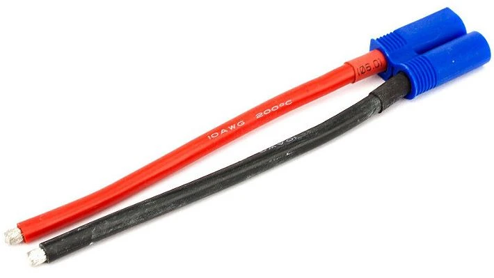 E-Flite EC5 Receiver Connector With 4" Wire, 10 AWG 3 E-Flite EC5 Receiver Connector With 4" Wire, 10 AWG