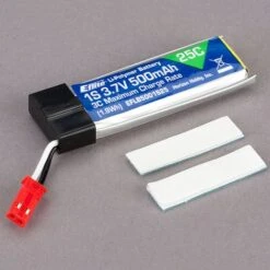 E-Flite 3.7V 500mAh 1S 25C Li-Po Battery
