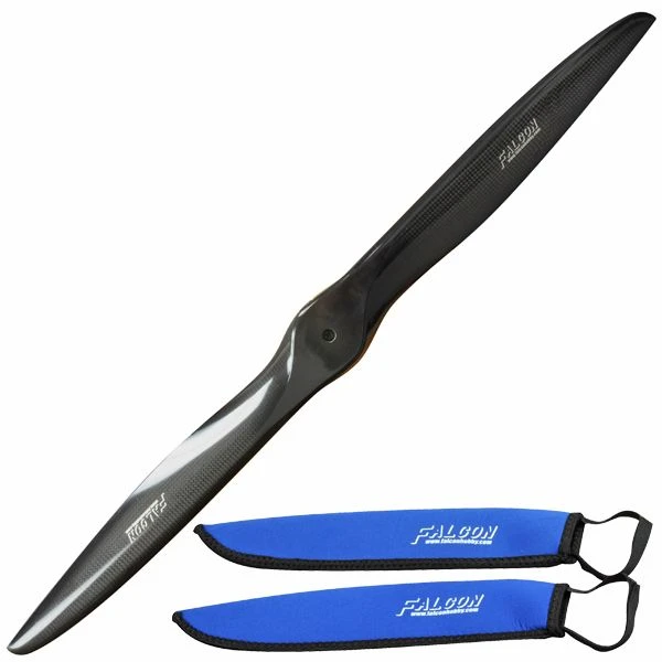 22X9 Carbon Fiber Propeller, W/Prop Covers, By Falcon 3 22X9 Carbon Fiber Propeller, W/Prop Covers, By Falcon