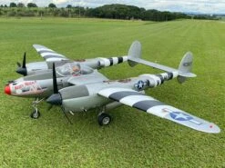 3.1m P-38 Lightning Twin Engine PNP With Retracts, Lights And Servos, Kozy Koza W/Weathering