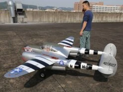 3.1m P-38 Lightning Twin Engine PNP With Retracts, Lights And Servos, Kozy Koza W/Weathering -Fashion Toy Store pkke