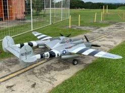 3.1m P-38 Lightning Twin Engine PNP With Retracts, Lights And Servos, Kozy Koza W/Weathering -Fashion Toy Store pkkv
