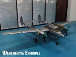 3.1m P-38 Lightning Twin Engine PNP With Retracts, Lights And Servos, Kozy Koza W/Weathering -Fashion Toy Store pkkwg