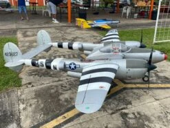 3.1m P-38 Lightning Twin Engine PNP With Retracts, Lights And Servos, Kozy Koza W/Weathering -Fashion Toy Store pkkx