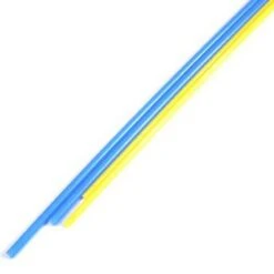 SULLIVAN 48" Blue/Yellow Semi-Flex Pushrods, 2 Pack
