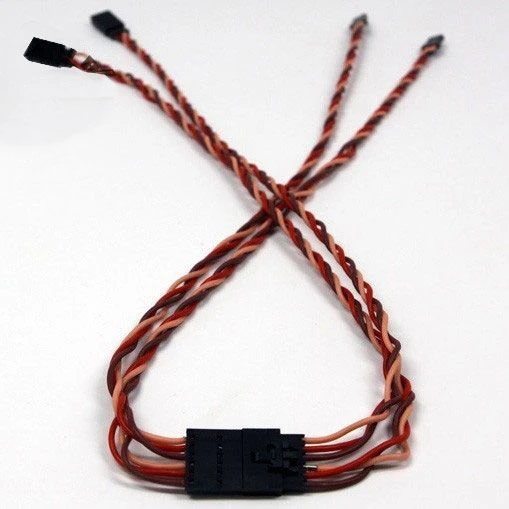 Multi-Servo Harness, 2 Servos, 6" Extensions (12" Total), By Thunderbolt RC 3 Multi-Servo Harness, 2 Servos, 6" Extensions (12" Total), By Thunderbolt RC