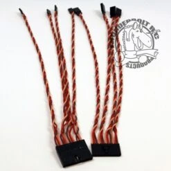 Multi-Servo Harness, 4 Servos, 6" Extensions (12" Total), By Thunderbolt RC -Fashion Toy Store trc msh 4 12a